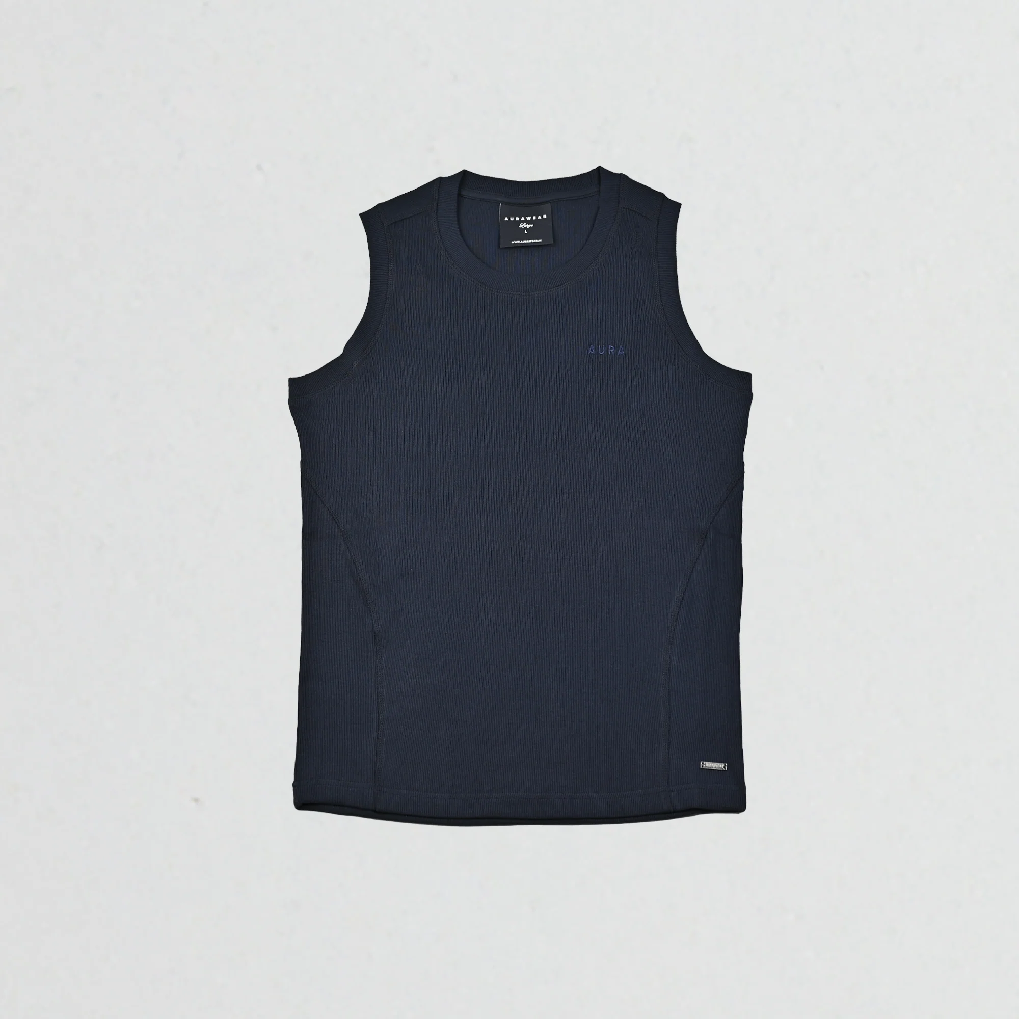 3001 - Aura Body Fit Tank- Deep Navy - Image 4