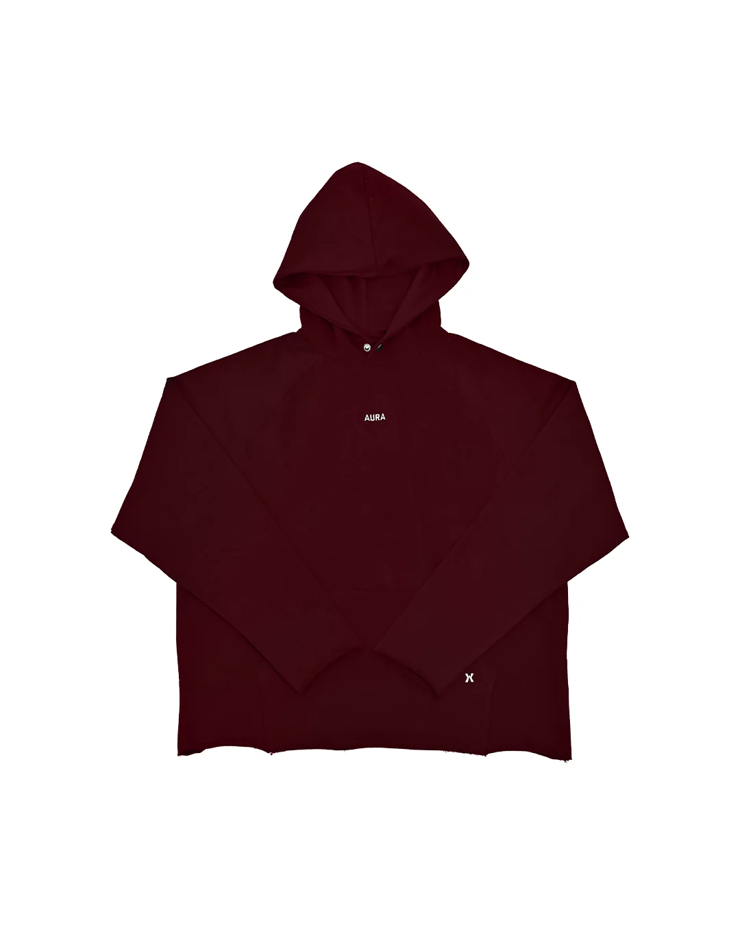 4001 - Raw Edge Hoodie - {Muted Wine} - Image 3